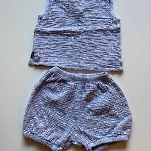 Baby Cotton Stars Sleeveless Set Pants + Top 18 M